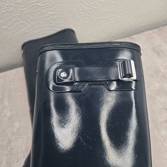 Hunter Knee High Rainboot Womens Size 9 Blue Outdoor Rubber Snow Rain Booties - Picture 9 of 13